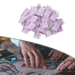 White Micro Glass Mosaic Tile Craft Material for DIY Hobbies and Children's Handmade Projects, 300g