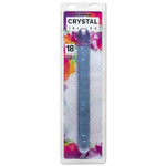 Doc Johnson Crystal Jellies - Double Dong -18 Inch - Double Sided Dildo - Clear