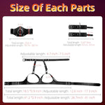 Bdsm Breast Restraint Kit For Couples, Adjustable Chest Binding Bra With Handcuffs & Leg Straps For Dildo Play, Sm Bondage Game For A-D Cup, Dildo Not Included