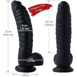 8.66 Inch Realistic Huge Silicone Dildo For Women? Big Dildo With Strong -Suction Cup?Adullt Toys For Women Pleasure Dildo ?Dildo For Men (8.66 Black)