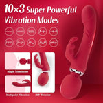 Vibrators Wand Sex Toys For Women, Rabbit Wand Vibrator With 10×3 Powerful Vibration Modes For G Spot Nipple Anal & Clitoral Simulation,Waterproof Vibrating Dildo Adult Sex Toys For Women And Couple