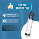 Electric Penis Vacuum Pump, Penis Extender Vacuum Pump With 3 Suction Modes, Male Masturbator Penis Pumps Male Sex Toys For Men, Black