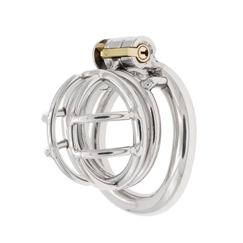 Ergonomic Design Chastity Device Male Chastity Device Stainless Steel Cock Cage Penis Ring Adult Game Sex Toy Chs163?1.97 Inch / 50Mm?