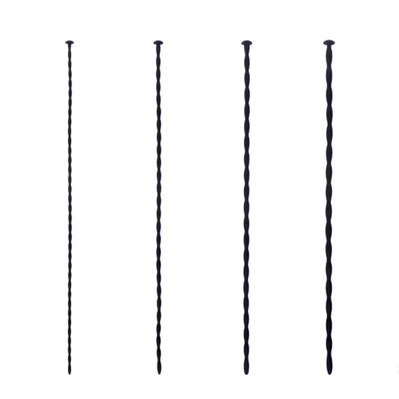 Urethral Probe Wand Silicone Chastity Holy Sound Beads Hollow Plug Urinary Dilator Urethra Masturbation Rod (S)