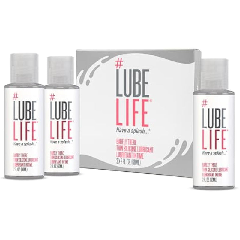 Lubelife Silicone-Based Personal Lubricant, Lube For Men, Women & Couples, Non-Staining, 2 Fl Oz, 3Pk
