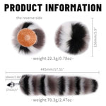 Cute Tail Anal Plug Butt Plug 4-Piece Set with Fox Ear Headband and Collar