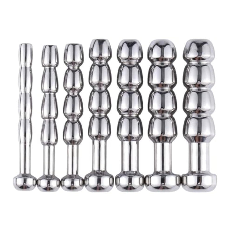 Urethral Dilators Training Set Catheter Sounds Penis Plug For Men Urethral Stimulation Masturbation (7 Pieces)