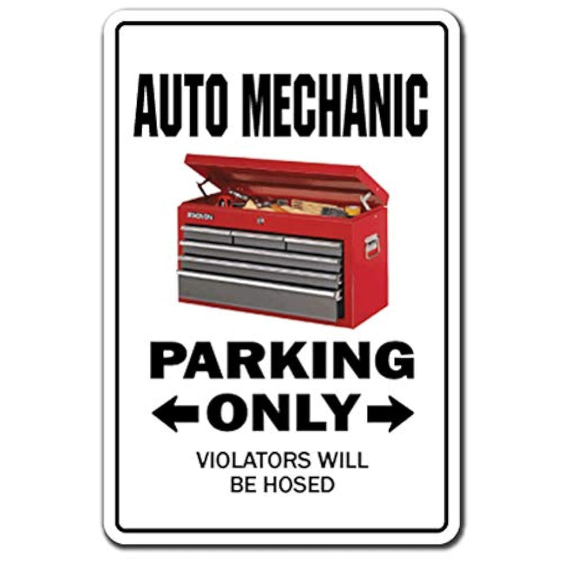 Auto Mechanic Novelty Sign | Indoor/Outdoor | Funny Home Décor For Garages, Li