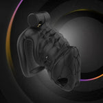 Large Chastity Cage Male Chastity Device Lightweight Cock Cage Adult Sex Toys For Men With 4 Size Rings And Invisible Lock Penis Cage For Couples Men And Women Adults Black