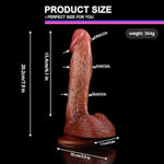 Realistic Huge Dildo Sex Toys For Women, 7.9 Inch Thick Big Silicone Dildo With Strong Suction Cup, Biginners Riding Anal G-Spot Dildos Real Skin Fake Penis Cock Women Sex Toy For Couples