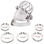 Ergonomic Design Chastity Device 2 Built-In Locks Male Chastity Belt Adult Game Sex Toy K645 (45Mm/ M Size)