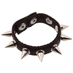 Spiked Leather Cock Ring Penis Band Black