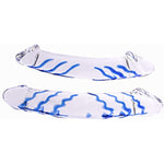 Thick Double-Ended Dildos,11.2 Inch Clear Glass Anal Plug Sex Toys For Women,Men