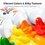 Washable Finger Paints for Toddlers, 10 Vibrant Colors