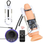 Electrical Stimulation Male Penis Glans Extender Enlargement System Set, Adjustable Stretching Kit Bdsm Sex Toys For Men, Longer Erection Time Wearable Relaxing Massage Penis Training Device