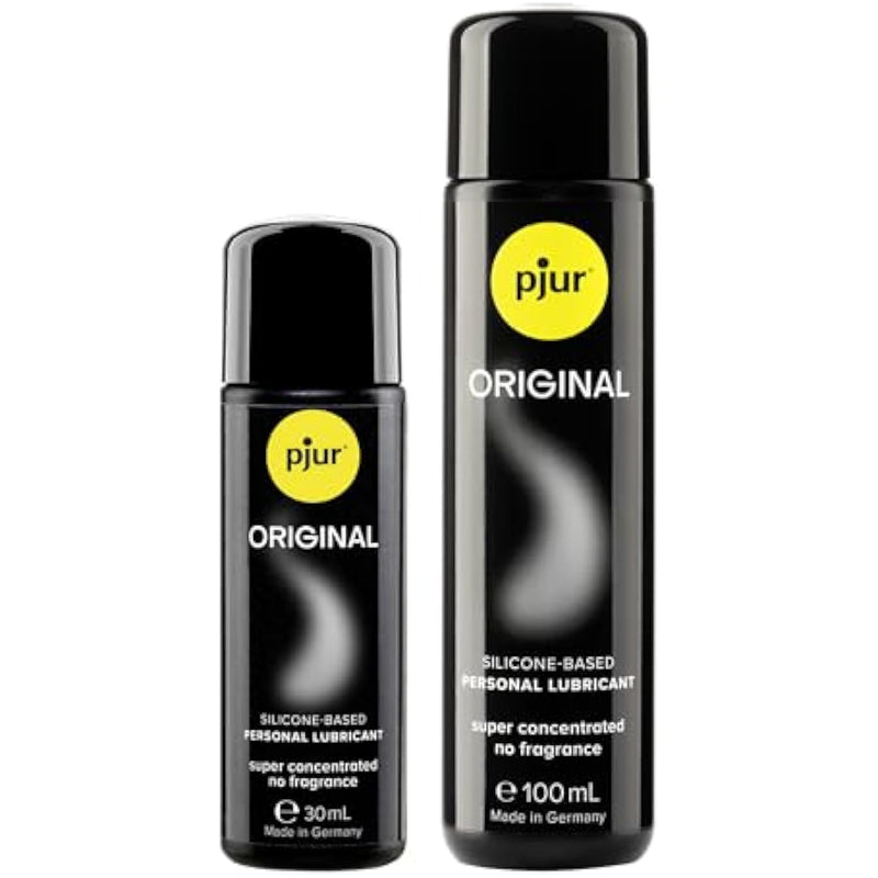 Original Super Concentrated Silicone Personal Lubricant 3.4 Fl Oz & Original Silicone Personal Lubricant 1.02 Fl Oz - Couples Sex Toys Bundle