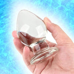 Crystal Glass Mushroom Shape Butt Plug for Men and Women - Large Anal Plug for Masturbation and Sex Toys