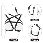 Sex Bondage Bdsm Restraints - Adjustable Pentagram Chest Harness Strap, Vegan Leather Gothic Cage Bra, Bed Adult Sm Games Sex Toys Women Beginners