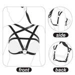 Bdsm Ball Gag Silicone Mouth Gag, With Pentagram Chest Bondage Harness Sex Toys Women
