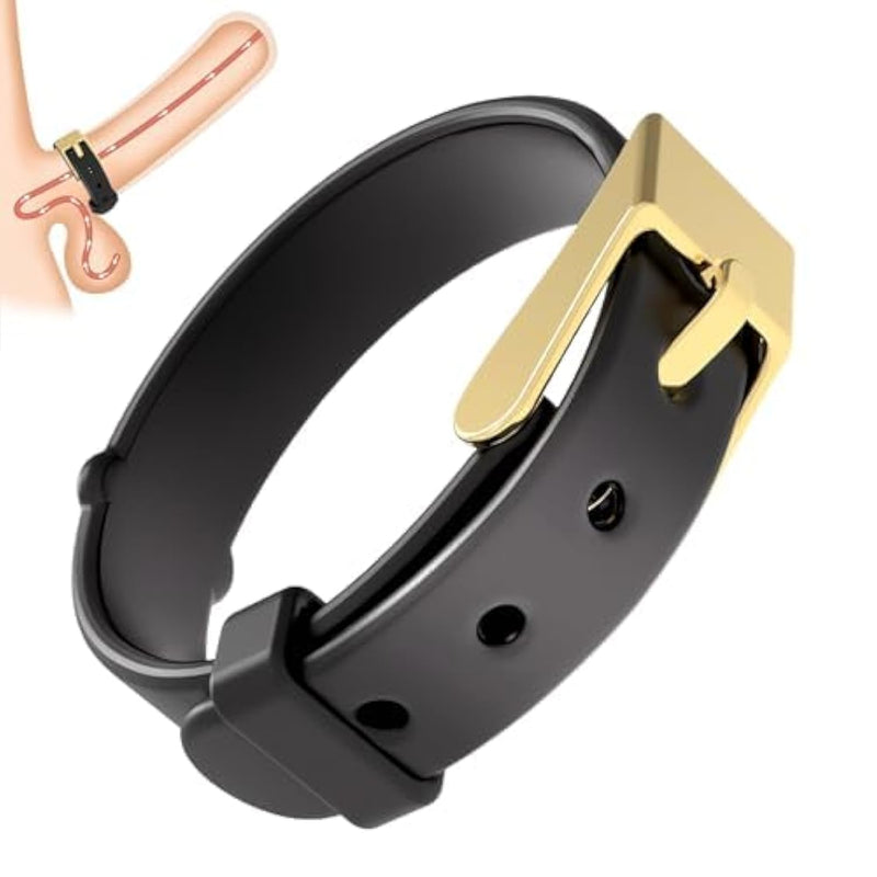 Adjustable Silicone Soft Male Cock Ring Snap-On Belt Strap Penis Ring For Erection Enhance Increase Pleasure Sex Toys For Men