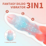Fantasy Knot Dildo Adult Sex Toys, 9 Inch Huge Thick Dildo Monster Dildos With 7 Vibration Modes, Big Giant Dildo Vibrating Dildo, Anal Toys G Spot Vibrator Dildo Anal Sex Toys For Men Women