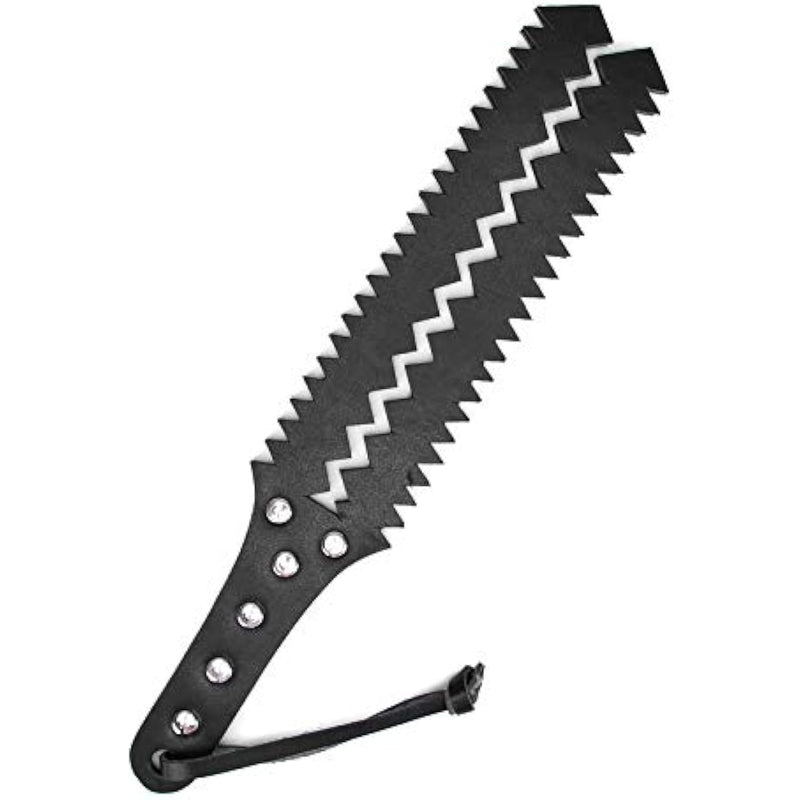 Fetish Leather Spanking Paddles 3 Layers Jagged Bondage Slapping Paddle Bdsm Flirting Toys For Couple