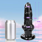 Realistic Fantasy Animal Anal Dildo With Strong Suction Cup Dog Dildo For Vaginal Anal Training G-Spot Stimulation Prostate Massage Adult Sex Toy For Beginner Men Women (Black)