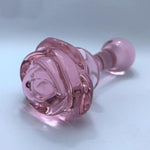 Glass Dildo Anal Plug Adult Sex Toys For Women, Rose Sex Toy Glass Anal Butt Plug For Anal Dilator Prostate Massager, Anal Dildo Anal Toy For Female Masturbator, Pink Dildo Sex Toy For Men Couples