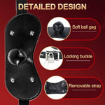 Leather Ball Gag Ball Sex Play Adjustable Bondage Gags & Muzzles Fetish Restraint Toys For Adult Couple Sm Game