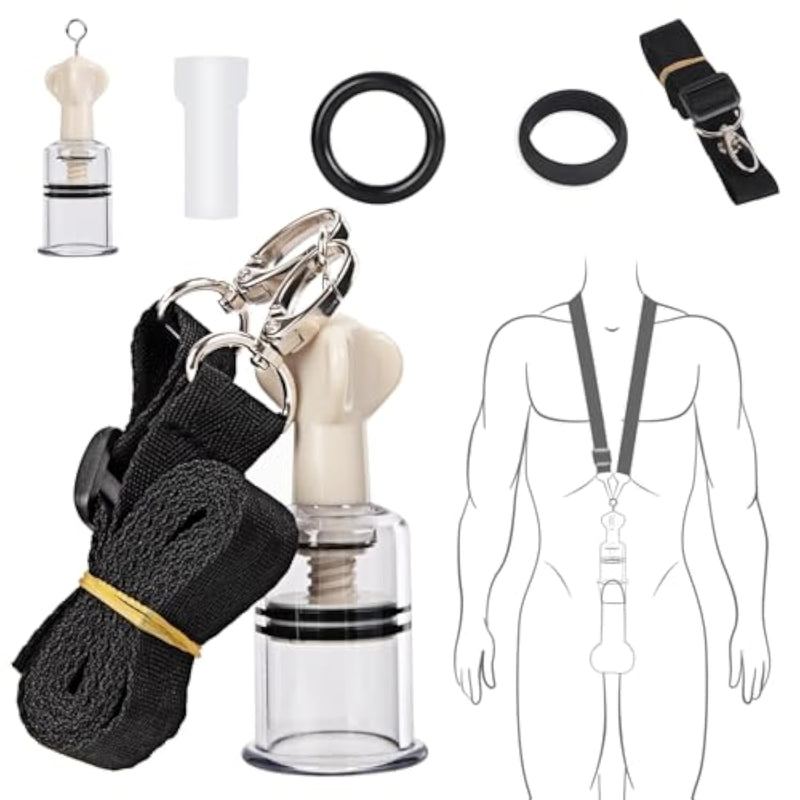 Penis Stretcher Kit for Men - Dual-Wear Traction Device with Adjustable Training Kit