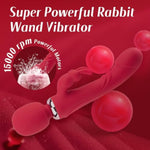 Vibrators Wand Sex Toys For Women, Rabbit Wand Vibrator With 10×3 Powerful Vibration Modes For G Spot Nipple Anal & Clitoral Simulation,Waterproof Vibrating Dildo Adult Sex Toys For Women And Couple