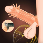 Male Penis Sleeve Tpe Cock Sleeve Penis Extender Girth Enhancer Sleeve Cock Extender Penis Sheath Cock Sheath Adult Sex Toys For Men (Flesh)