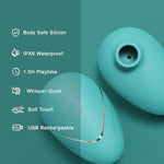 Sucking Vibrator Women Sex Toy - Rose Stimulator Clitoris Vibrator, Wide Opening Sucker Nipple Toys For Pleasure, Clitoral Suction Vibrator With 6 Modes, Mini Vibrator Female Couples Sex Toys, Blue