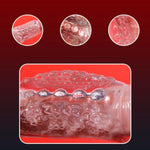 Penis Sleeve Extender Cock Ring With Massage Particles For Erection Enhancement Delayed Ejaculation Enlarge Prolong Pennis Male Sex Toys Penis Ring Adult Toys (Transparent)