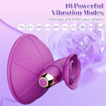 Nipple Toys Vibrating Bullet Vibrator Rose Nipple Sucker Adult Sex Toys For Women Pleasure, 10 Powerful Vibration Modes Silicone Detachable Nipple Stimulator Massager For Couple Bdsm Sex Play
