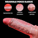 Clear Penis Sleeve Extender Cock Sleeves Cock Sheath With Anti-Slip Delay Ejaculation Testicle Toys Ultra-Soft Penis Sleve Penis Enlarger Girth Pennis Sleeve Girth Enhancer For Men