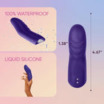 Dioni Ergonomic Finger Vibrator - Travel Friendly Finger Vibration Tool For Her With 20 Modes & Boost Button - Body-Safe Silicone, Splashproof Sex Toys For Women - Discreet Mini Adult Toy (Small)