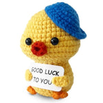 Good Luck Duck, Positive Crochet Animals Inspirational Duck Good Luck Gifts For Women Men Friends, Graduation Gifts For Her/Him