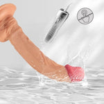 Lh- 9.5 Inch Lifelike Vibrating Vibrator Realistic Thrusting Silicone Suction Cup Dildo - with 7 Vibrating for Clitoral G spot Stimulation for Hands-Free Play Sex Toys for Women,Female, Men & Couples