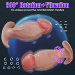 360°Rotating Vibrating Butt Plug, Large Size Anal Plug Anal Dildo Vibrator with 10 Frequencies APP Control, Prostate Massger Anal Toys Anal Sex Toy Sex Toys for Men Women Flesh ? Size XL