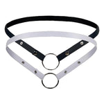 2 Packs Adjustable Chastity Cage Support Strap With Retaining Cook Ring - Secure Anti-Slip Belt For Male Chastity Devices | Penis Cage Accessories For Bdsm & Long-Term Wear (Black + White)