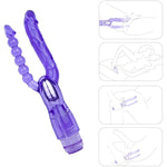 Vibrating Double-Ended Dildos, Multi Speed Dual Penetration Sex Toys With Lifelike Glans Veins And Anal Beads, G-Spot Massager For Women