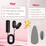 Bullet Vibrator Women Sex Toys, Mini Vibrators With 7 Vibration Modes, Double Egg Massager Female G-Spot Clitoral Nipple Stimulation Couple Sex Toy, Vibrator With Remote Usb Charging Adult Toys