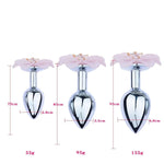 Anal Plug Prostate Massager Anal Beads Flower Design Metal For Men Women Size Expander G-Spot Dildo Anal Toys Backyard Dilators Adjust Adult Thrusting Toys