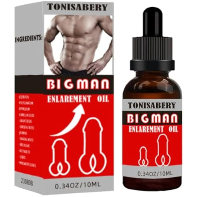 Bigman Men'S Herbal Massage Oil - Natural Botanical Blend For Skin & Comfort, 10Ml
