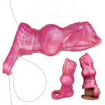 Silicone Penis Extender With Cock Ring,Thick Monster Penis Sleeve, Soft Silicone Animal Dildo Sleeve Dildo Grith Extender With Cock Ring Ejaculation Delay For Men Couples (Pink-S)