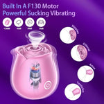Rose Sex Toy For Women, Sucking Vibrator, Clitoral Nipple Stimulator,10 Sucking Modes With Vibrating,G-Spot Rose Sucker, Adult Toy For Women Female Adult Sex With Magnetic Charger (Pink)