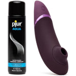 Next Purple 3D Pleasure Air Clitoris Stimulator & Pjur Aqua Water Based Personal Lubricant 3.4 Fl Oz - Female Sex Toys Bundle