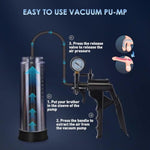 Vacuum Manual Penis Pump For Men - Male Enlarging Pump Extention Adult Sex Toys For Enlargement Penis Pump Enlarger Device With 2 Pcs Lifelike Vagina Sleeve Mens Cock Pumps