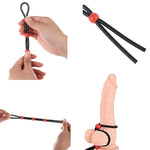 Adjustable Cock Ring Set Love Rings Basic Penis Ring Sex Toys,3 Pcs Rope Ring,Silicone Delay Resistance Penis Exercise Ring/Sports Ring,Adult Sex & Games Ring Penis Cock Ring For Man Or Couples